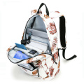 Latest Fashion Polyester Outdoor Leisure College Student Backpack School Bag for Teenagers